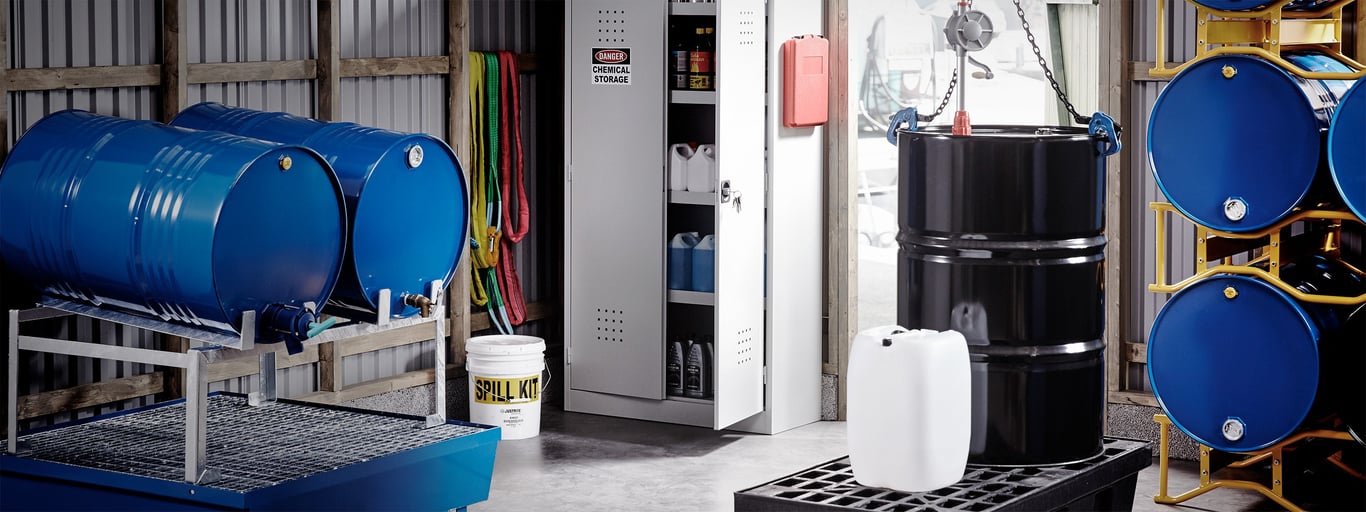Oppbevaring av kjemikalier. Foto
