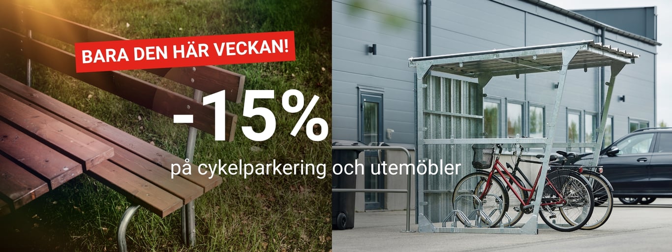 Cykelparkering och utemöbler från Cowab