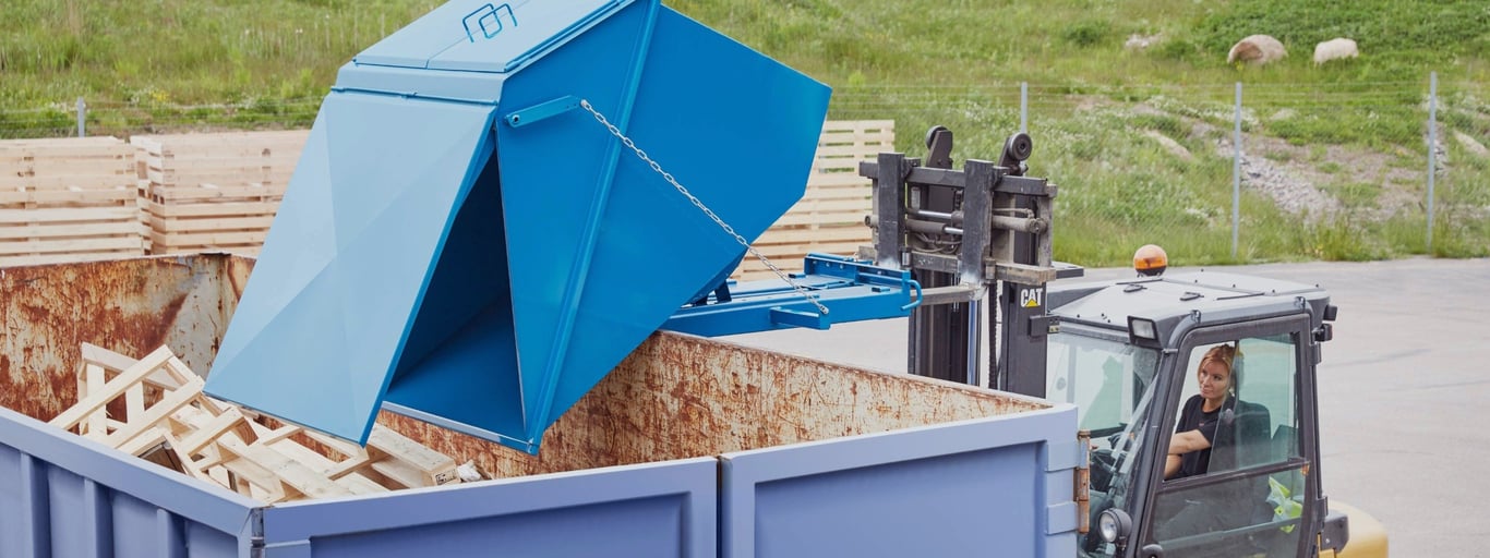 Cowab tippcontainer for landbruk. Foto