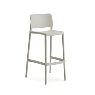 Hög barstol, sitthöjd: 750 mm, ljusgrå