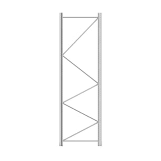 Gavl til pallereol, H3500 D1100 mm, 9500 kg