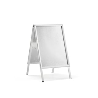 Skiltstativ, H980 mm, plakatstr. 500x700 mm, aluminium
