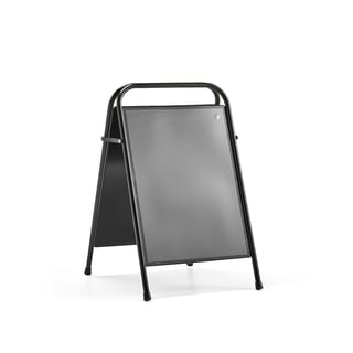 Skiltstativ, H1040 mm, plakatstr. 500x700 mm, svart