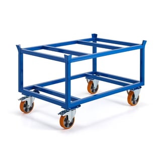 Pallevogn, 500 kg, L1200 B800 H755 mm, med brems