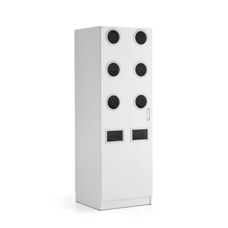 Källsorteringsskåp, 1950x650x610, vit laminat