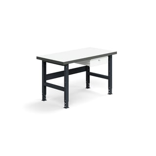 Arbetsbänk med bänklåda, 1500x760mm, 600 kg, högtryckslaminat