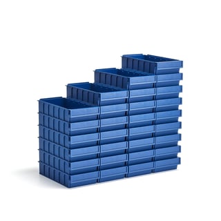 Lagerskuff, L400 B188 H80, blå, 30-pk.