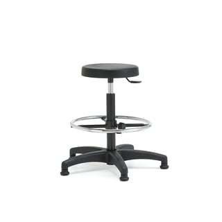 Industristol, høy, 530–790 mm, svart