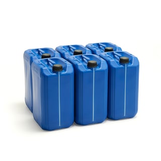 Plastdunk, 25 liter, blå, 6-pack