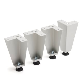 Ben til garderobeskap, justerbare føtter, 150 mm, grå