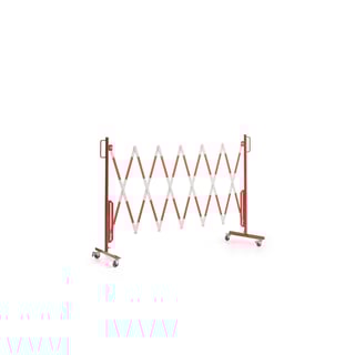 Flexibel avspärrning med hjul, röd/vit, max längd: 3600 mm