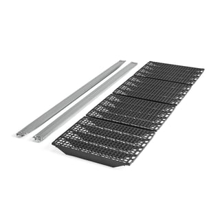 Hyllplan till hyllställ, plast, 1200x400 mm, svart