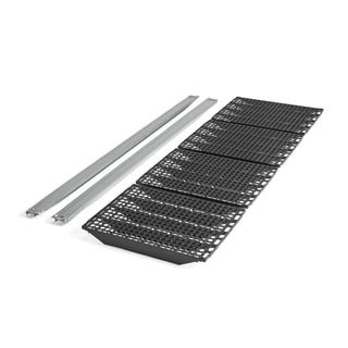 Hyllplan till hyllställ, plast, 1200x400 mm, svart