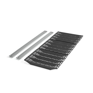 Hyllplan till hyllställ, plast, 900x400 mm, svart