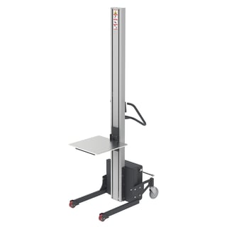 Løftevogn (WP), rustfri, maks 205 kg, Løftehøyde: 2000 mm