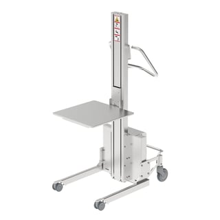 Lyftvagn, rostfri, max 125 kg, lyftrörelse: 1220mm