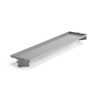 Vinklet stålhylle til arbeidsbord, 645x300 mm