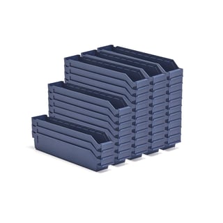 Plastbakke, L500 B90 H95 mm, 40-pk., blå