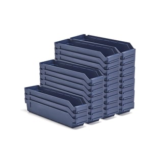 Plastbakke, L500 B120 H95 mm, 30-pk., blå