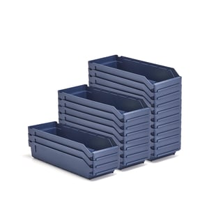 Plastbakke, L500 B180 H95 mm, 20-pk., blå