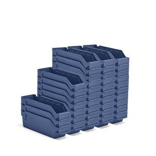 Plastbakke, L300 B90 H95 mm, 40-pk., blå