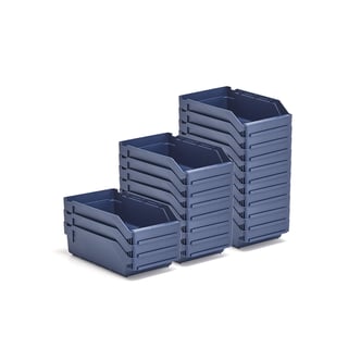 Plastbakke, L300 B180 H95 mm, 20-pk., blå