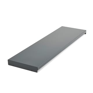 Underhylla till arbetsbänk, stål, 1300x400 mm, mörkgrå