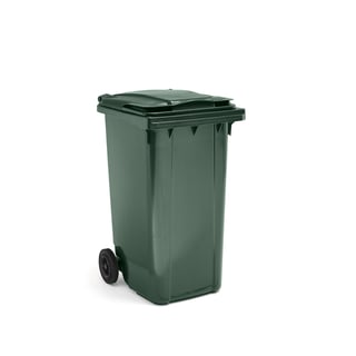 Avfallskärl, 240 liter, mörkgrön