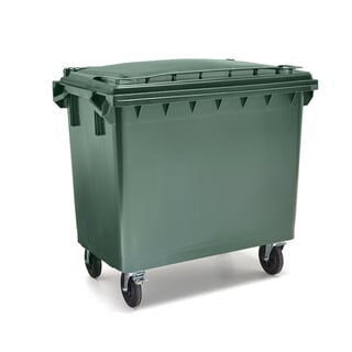 Avfallskärl, 660 liter, mörkgrön
