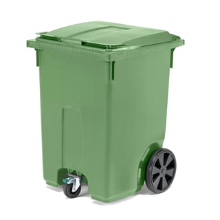 Sopkärl, fronthjul, 370 liter, grön
