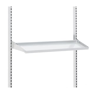 Vinklingsbar plåthylla till arbetsbord, 875x210 mm