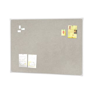 Anslagstavla, linneväv, 900x600 mm, aluminium
