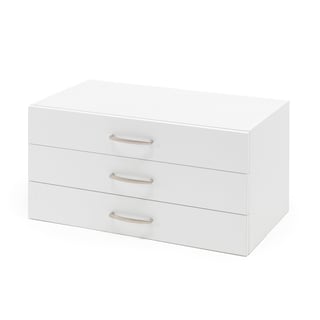 Lådmodul, 3 lådor, vit