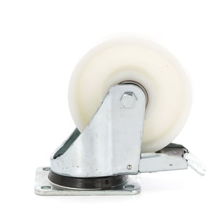 Svinghjul med brems, 200x50 mm, 600 kg, nylon