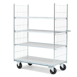 Hyllvagn, 4 st hyllplan, 1200x600 mm