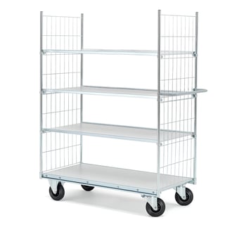 Hyllvagn, 4 st hyllplan, 1200x600 mm