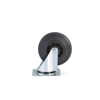 Länkhjul, 125x38 mm, 100 kg, massivgummi
