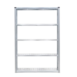 Lagerreol, grunnseksjon, 5 hyller, H2500 B1275 D400 mm