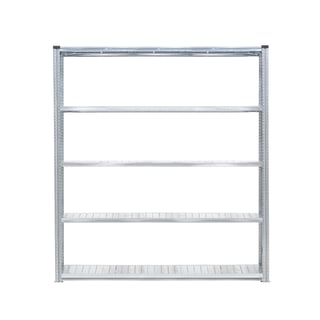 Lagerreol, grunnseksjon, 5 hyller, H2500 B1875 D800 mm