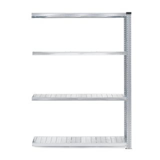 Hyllställ, påbyggnadssektion, 4 hyllor, 1972x1210x600 mm