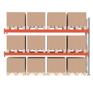 Pallereol, påbyggseksjon, 12 paller, H2500 B3600 D1100 mm