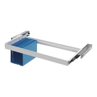 Uttrekkbar hengemapperamme til oppbevaringsskap, L835 B365 mm, hvit