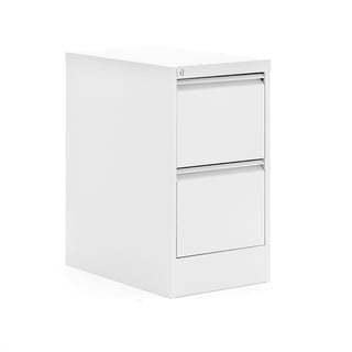 Mappskåp, A4, 2 lådor, höjd: 740 mm, vit
