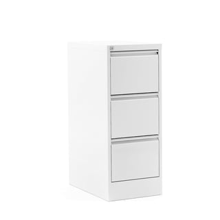 Mappskåp, A4, 3 lådor, höjd: 1030 mm, vit