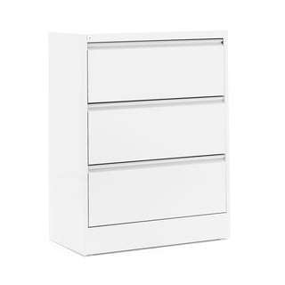 Flankskåp, A4, 3 lådor, vit