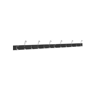 Krokllist, 12 krokar, längd: 2000 mm, svart laminat