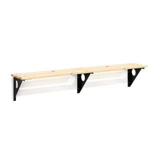 Sittbänk, vägghängd, 2000 mm, furu