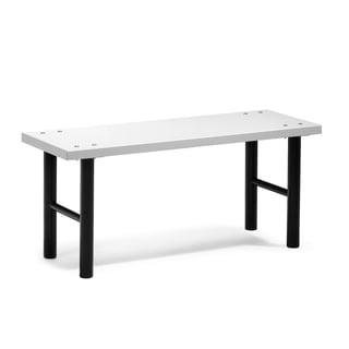 Sittbänk, 1000 mm, grå