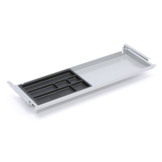 Skrivebordsskuff Stor, 871x260x32 mm, sølv