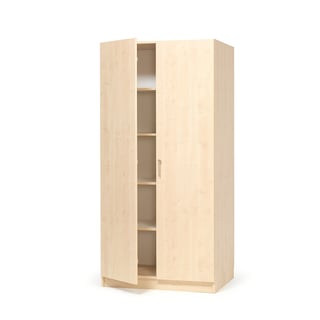 Materialskåp, hela dörrar, 2100x1000x470mm, björk
